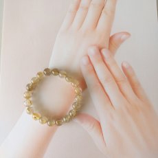 画像9: ルチルクォーツ 10mm玉 パワーストーン ブレスレット 金運 財運 事業運 ヒカルティア / メンズ　レディース (9)