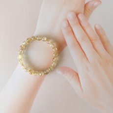 画像5: ルチルクォーツ 8mm玉 パワーストーン ブレスレット 金運 財運 事業運 ヒカルティア/メンズ・レディース (5)