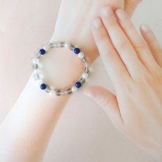 画像11: フローライトとラピスの6ミリパワーストーン・ブレスレット　気持ちを軽やかにそして運気の上昇を/メンズ・レディース (11)