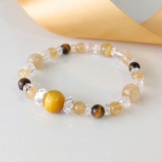 画像11: タイガーアイと金針ルチルクォーツの金運パワーストーン・ブレスレット　強力な金運・仕事運・円満な人間関係/メンズ・レディース (11)