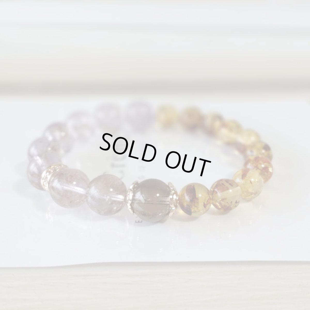 画像3: 【1点限り】天然琥珀とアメトリンのブレスレット　マイナスエネルギーを手放す (3)