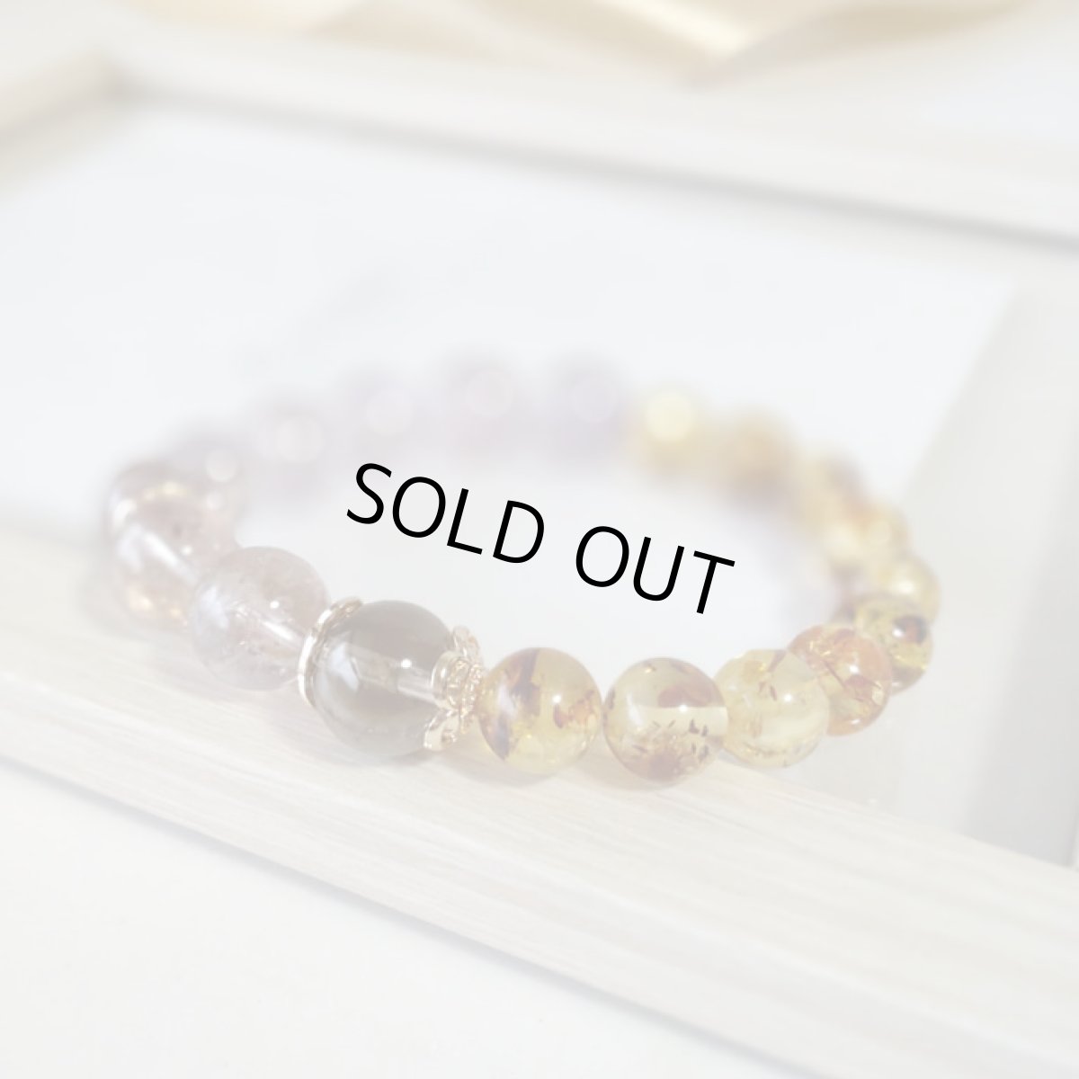 画像4: 【1点限り】天然琥珀とアメトリンのブレスレット　マイナスエネルギーを手放す (4)