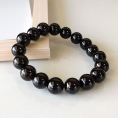 画像1: 【限定2点】チベット産モリオン10mm玉ブレスレット (1)