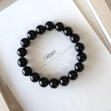 画像2: 【限定2点】チベット産モリオン10mm玉ブレスレット (2)