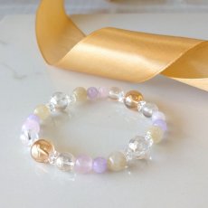 画像11: アクアオーラ・ルチルクォーツ・アメジストのブレス 恋愛成就・絆を育む / レディース (11)