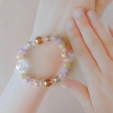 画像12: アクアオーラ・ルチルクォーツ・アメジストのブレス 恋愛成就・絆を育む / レディース (12)