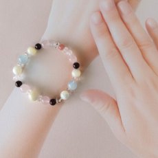 画像12: アクアマリンとガーネットのパワーストーン ブレスレット　出会いから結婚、出産までサポート/レディース (12)