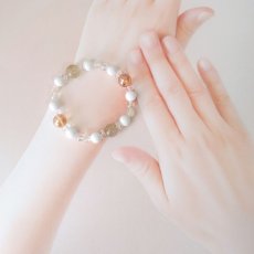 画像12: ルチルクォーツ・オニキス・サーペンティン・オーラ ブレス 癒しと守護 心を穏やかに整える/レディース (12)