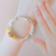 画像12: ピンクアベンチュリンとカルサイトのブレス 人間関係・心の安定・金運 /レディース (12)