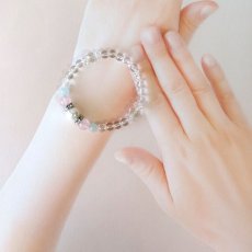 画像11: パール・ローズクォーツ・アクアマリンのパワーストーン・ブレスレット 　永遠の愛・結婚運・家庭運 / レディース (11)