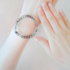 画像10: フローライトの6mm玉ブレス 心を癒し、ネガティブを手放す  /メンズ・レディース (10)
