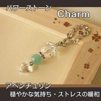 パワーストーン チャーム　（アベンチュリン）　新しく始める物事を幸運へ・ツキとチャンスを呼ぶ/レディース