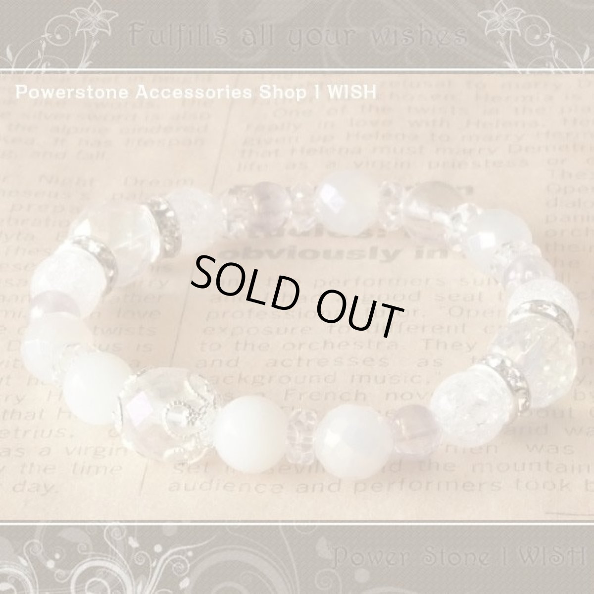 画像3: パワーストーンブレスレット　ムーンストーンとホワイトカルセドニーオーラの ブレスレット　幸運力 運を引き寄せる　 /レディース (3)