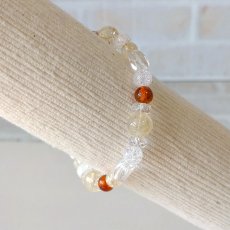 画像6: 琥珀とシトリンのパワーストーン・ブレスレット　金運・財運・家族の繁栄・円満　/レディース (6)