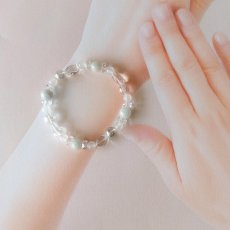 画像10: 翡翠・カルセドニー・アクアオーラのブレス　人間関係・自己治癒力・自己浄化力　/レディース  (10)