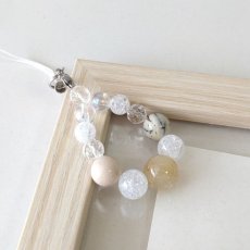 画像12: オパール・水晶・ルチルクォーツのパワーストーンストラップ　強い運・強い守り・幸せな未来　/メンズ・レディース (12)