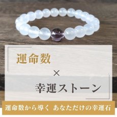 画像2: 【鑑定ブレス】 ホワイトカルセドニーブレス セレーネ 運命数から選ぶ自分だけの幸運ストーン (2)